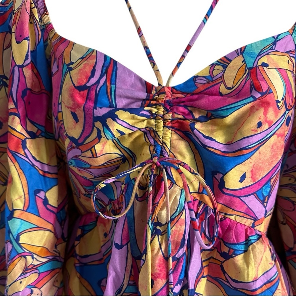 FARM for Anthropologie | Balloon Sleeve Blouse Sz L EUC - Picture 8 of 15